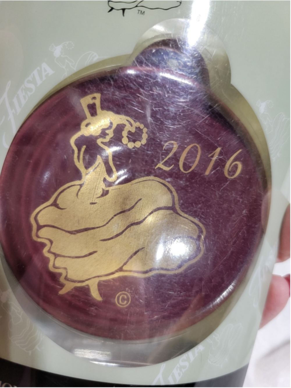 Fiestaware 2016 CLARET Dancing Lady Ornament